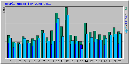 Hourly usage for June 2011