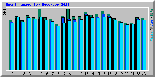 Hourly usage for November 2013