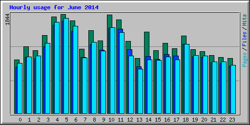 Hourly usage for June 2014