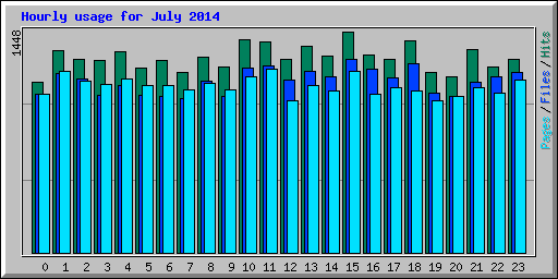 Hourly usage for July 2014