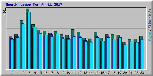 Hourly usage for April 2017